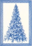 Flow Bllue Christmas Greeted Christmas Card